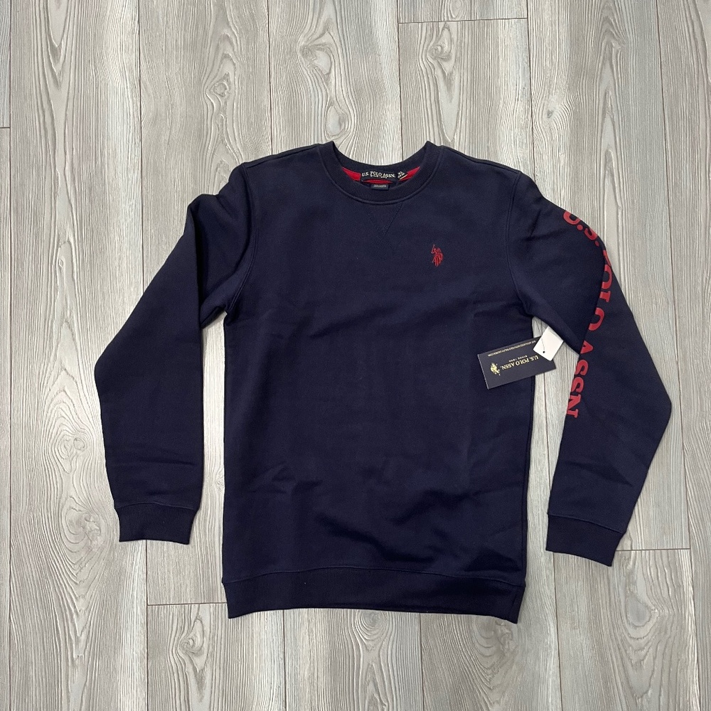 NWT BOYS U.S. POLO ASSN. FLEECE PULLOVER - Classic Navy
